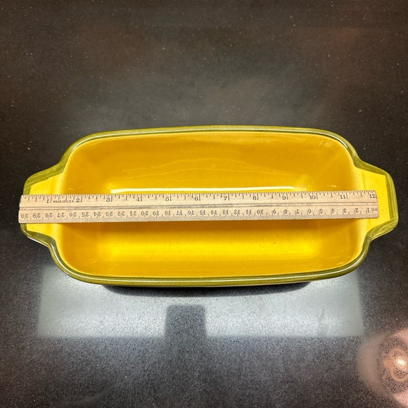 Los Angeles Potteries Ovenware 603 Yellow Corn Squash Loaf Pan Hand-painted - Picture 8 of 10